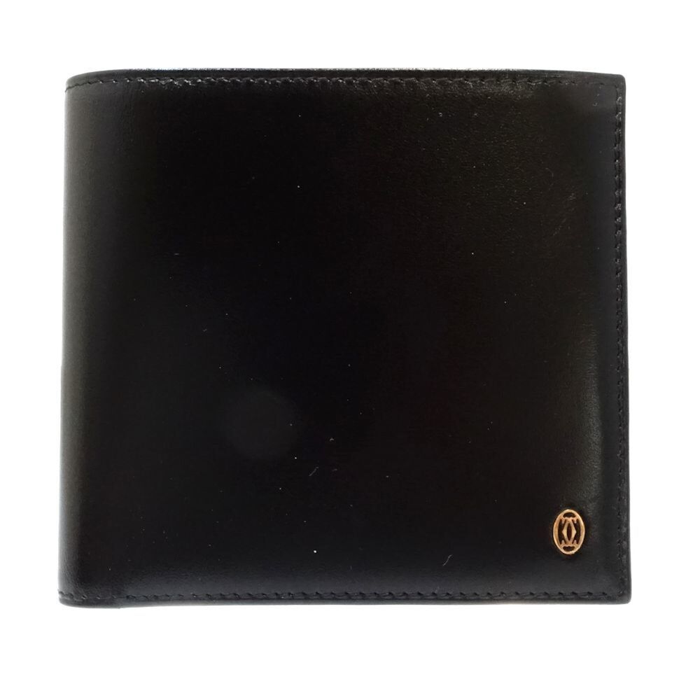 CARTIER Cartier Pasha de Compact Wallet Bi-fold Leather Black Men's 182267